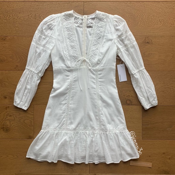 Reformation Cecille Dress || Cream - Picture 4 of 16